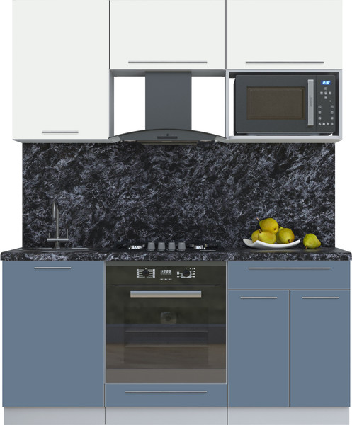 Изображение товара Кухонный гарнитур Интерлиния Мила Пластик 1.7 (зефирный/арктический/кастилло темный)