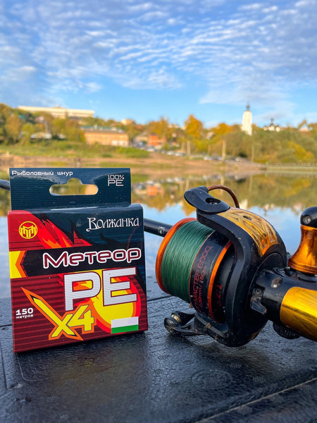 Изображение товара Леска плетеная Волжанка Метеор Х4 0.28мм 13.64кг / X4-MG-028 (150м, зеленый)