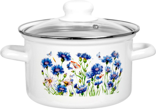 Изображение товара Кастрюля Лысьвенские эмали Васильки С-1615 САП2/4ЭК