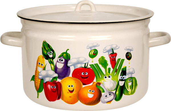 Изображение товара Кастрюля Лысьвенские эмали Веселые овощи С-1620/4ЖмЭК