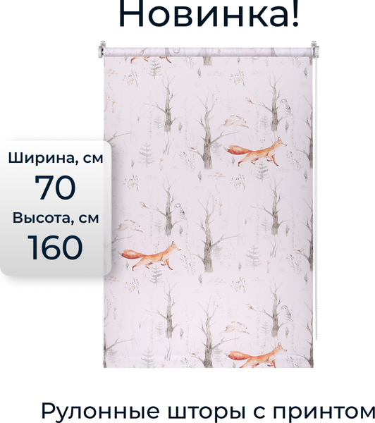 Изображение товара Рулонная штора Franc Gardiner Print Лесные друзья лисы, день 70х160 / 9403217701