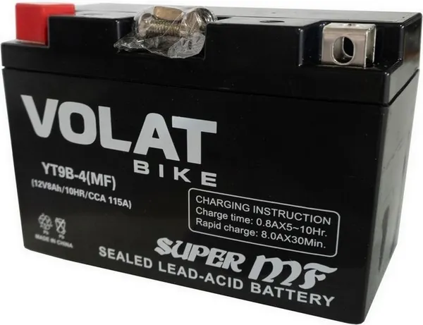 Изображение товара Мотоаккумулятор VOLAT YT9B-4 MF L+ (8 А/ч)