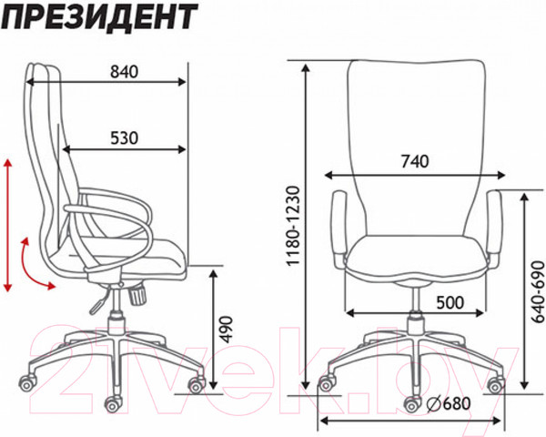Изображение товара Кресло офисное Norden President / H-1133-322 (темно-коричневый)