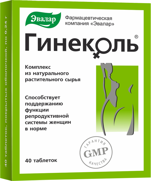 Изображение товара Пищевая добавка Эвалар Гинеколь (40 таблеток)