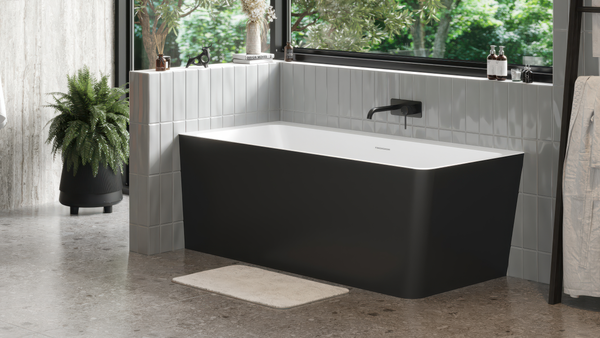 Изображение товара Ванна из искусственного камня Belux Турин ТУ-1600 L (19, черный матовый/Solid Surface)