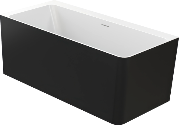 Изображение товара Ванна из искусственного камня Belux Турин ТУ-1600 L (19, черный матовый/Solid Surface)