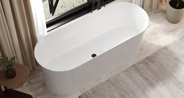 Изображение товара Ванна из искусственного мрамора Belux Берген Бг-1700 (18, белый матовый/Solid Surface)