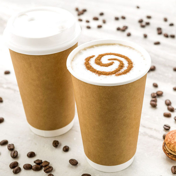 Изображение товара Набор бумажных стаканов No Brand Двухслойный 400мл 90мм 100821/ОП-420024 / 178/1 (18шт, крафт)