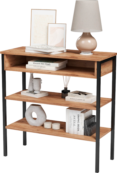 Изображение товара Стеллаж Mio Tesoro Mila Loft (дуб золотой крафт/черный)