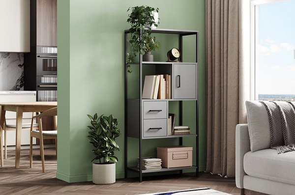 Изображение товара Стеллаж Mio Tesoro Cool Joy Loft (серый/черный)