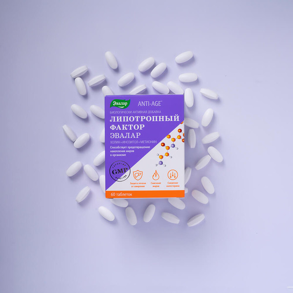 Изображение товара Комплексная пищевая добавка Эвалар Липотропный фактор (60шт)