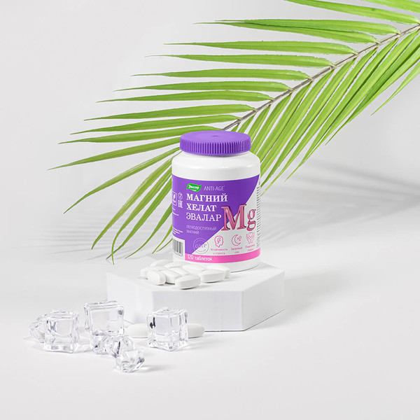 Изображение товара Минерал Эвалар Магний хелат 1.4г (120 таблеток)