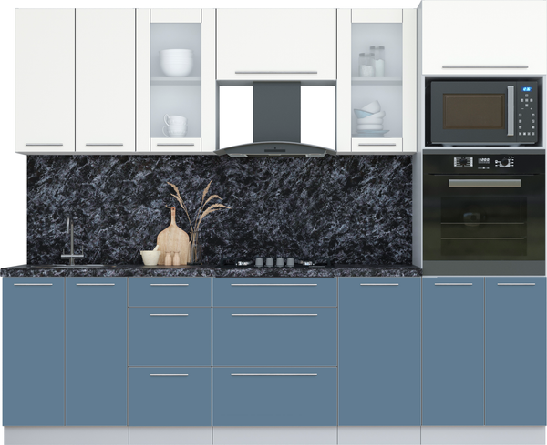 Изображение товара Кухонный гарнитур Интерлиния Мила Пластик 2.6 (зефирный/арктический/кастилло темный)