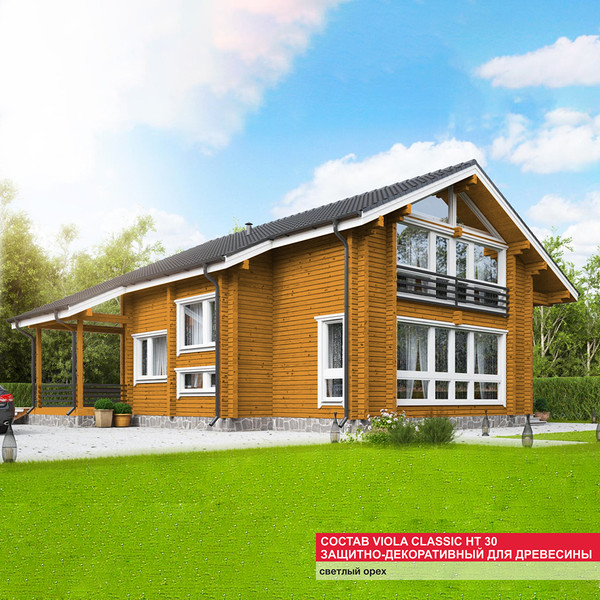 Изображение товара Защитно-декоративный состав MAV Viola Classic HT 30 (3л, светлый орех)