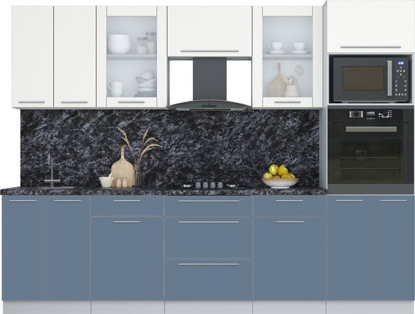 Изображение товара Кухонный гарнитур Интерлиния Мила Пластик 2.8 (зефирный/арктический/кастилло темный)
