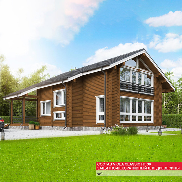 Изображение товара Защитно-декоративный состав MAV Viola Classic HT 30 (1л, дуб)