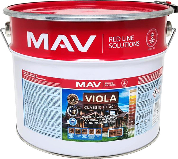 Изображение товара Защитно-декоративный состав MAV Viola Classic HT 30 (3л, дуб)