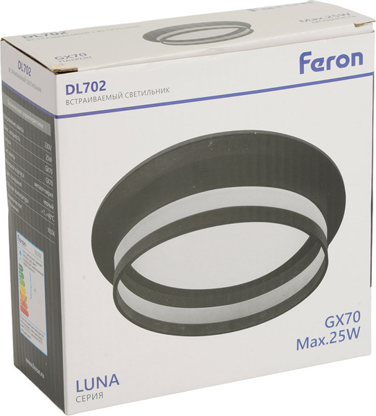 Изображение товара Точечный светильник Feron DL702 Luna / 51098 (черный)