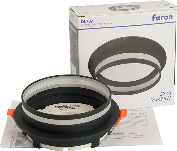 Изображение товара Точечный светильник Feron DL702 Luna / 51098 (черный)