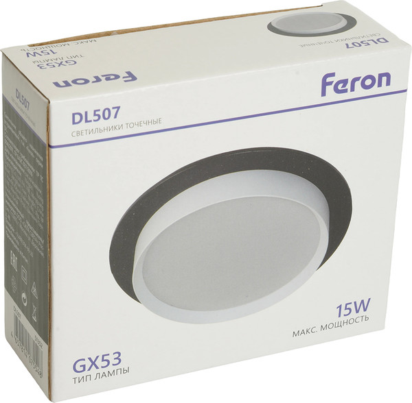 Изображение товара Точечный светильник Feron DL507 / 51352 (черный/белый)