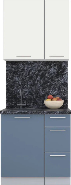 Изображение товара Кухонный гарнитур Интерлиния Мила Пластик 0.8 А (зефирный/арктический/кастилло темный)