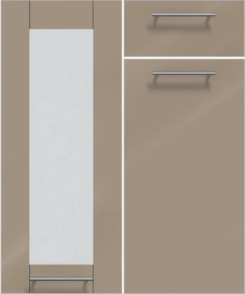 Изображение товара Кухонный гарнитур Интерлиния Мила Пластик 0.8 А (кварцевый/шторм/травертин серый)