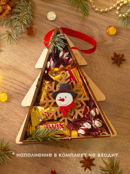 Изображение товара Коробка подарочная Woody Елка. Тип 1С / 08590