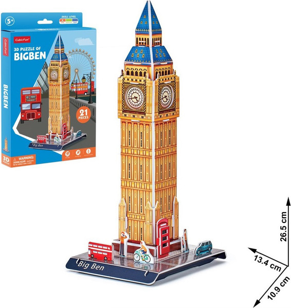Изображение товара Конструктор CubicFun Биг-Бен / E1625h (21эл)