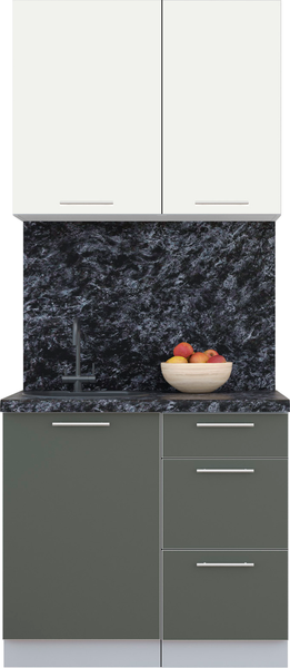 Изображение товара Кухонный гарнитур Интерлиния Мила Пластик 0.9 А (зефирный/шторм/кастилло темный)