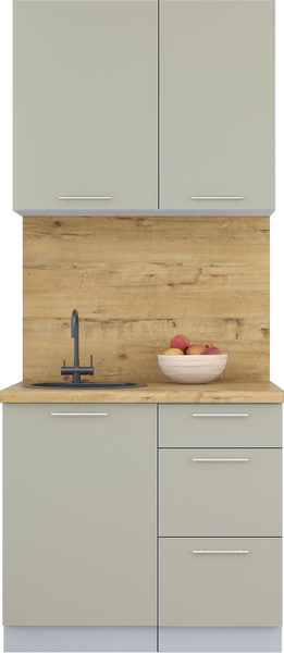Изображение товара Кухонный гарнитур Интерлиния Мила Пластик 0.9 А (латте/латте/дуб бунратти)