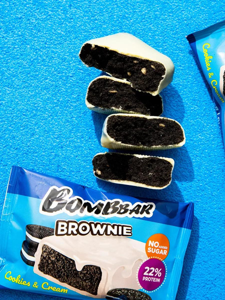 Изображение товара Набор протеинового печенья Bombbar Брауни печенье-крем (10x50г)