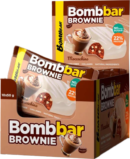 Изображение товара Набор протеинового печенья Bombbar Брауни моккачино (10x50г)