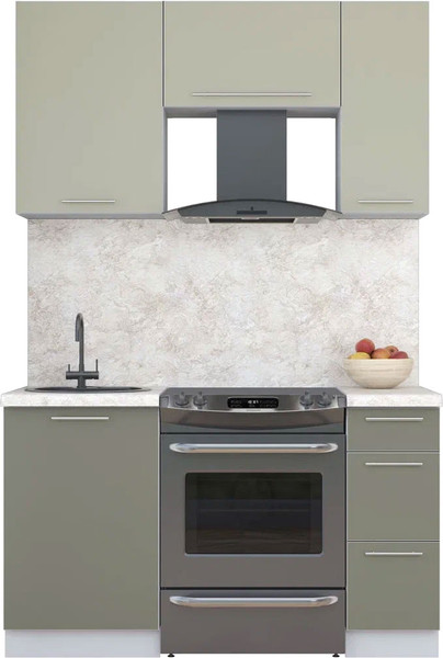 Изображение товара Кухонный гарнитур Интерлиния Мила Пластик 1.4 А (латте/кварцевый/опал светлый)