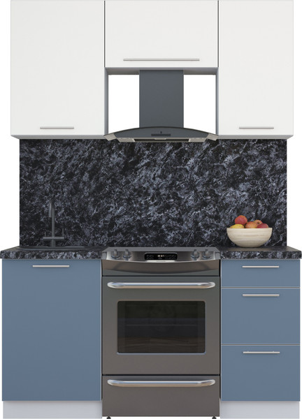 Изображение товара Кухонный гарнитур Интерлиния Мила Пластик 1.5 А (зефирный/арктический/кастилло темный)