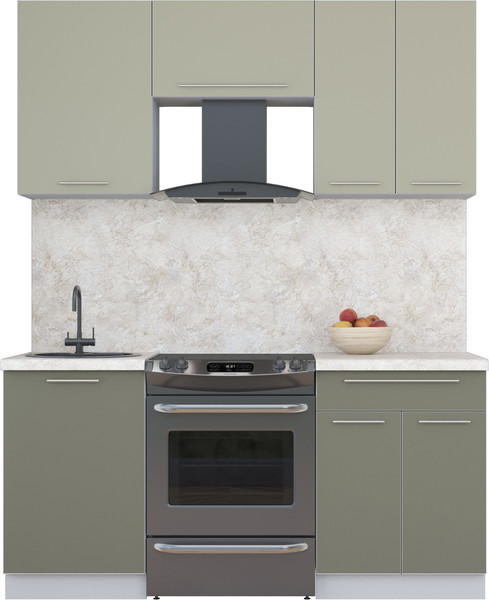 Изображение товара Кухонный гарнитур Интерлиния Мила Пластик 1.7 А (латте/кварцевый/опал светлый)