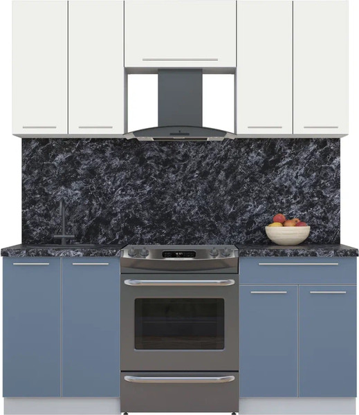 Изображение товара Кухонный гарнитур Интерлиния Мила Пластик 1.8 А (зефирный/арктический/кастилло темный)