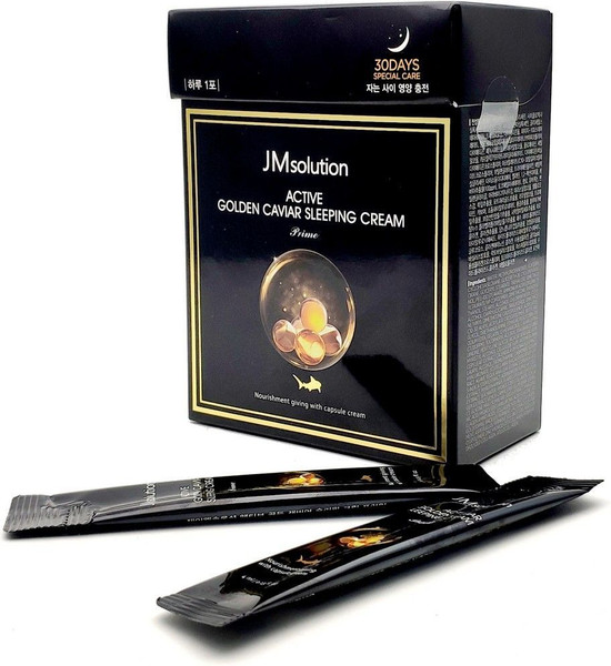 Изображение товара Набор масок для лица JMsolution Active Golden Caviar Sleeping Cream Prime (4млx30шт)