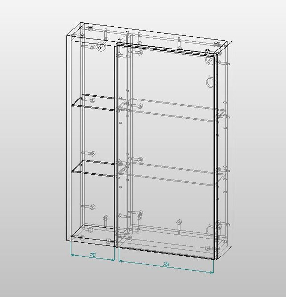 Изображение товара Шкаф с зеркалом для ванной Garda 01.105.600L