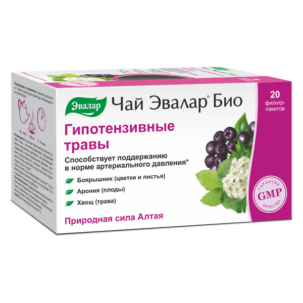 Изображение товара Пищевая добавка Эвалар БИО гипотензивные травы (20шт)