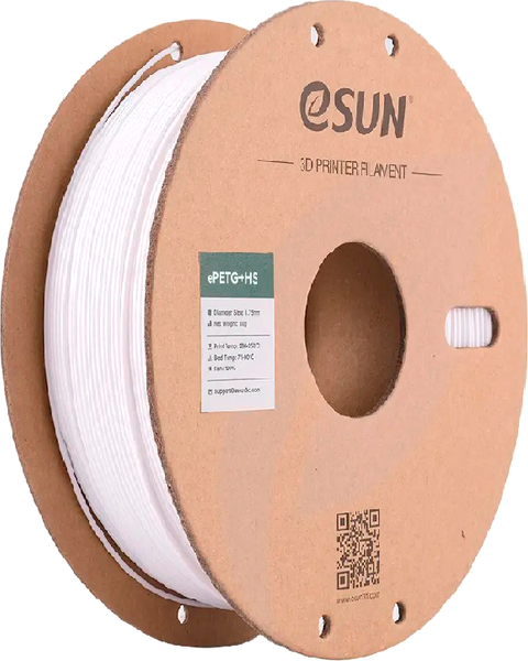 Изображение товара Пластик для 3D-печати eSUN ePETG+HS Filament / PETG+HS175W1P1 (1.75мм, 1кг, белый)