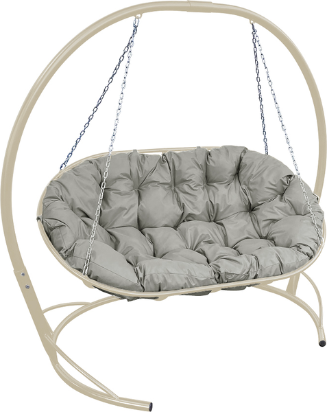 Изображение товара Диван подвесной M-Group Мамасан / 12120509 (бежевый/серая подушка)