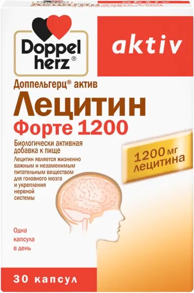 Изображение товара Пищевая добавка Doppelherz Актив Лецитин Форте 1200 (30капсул)