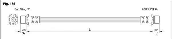 Изображение товара Тормозной шланг K&K FT1426