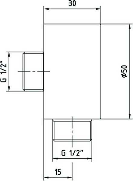 Изображение товара Подключение для душевого шланга E.C.A Minimal 102126634C1EX (черный матовый)