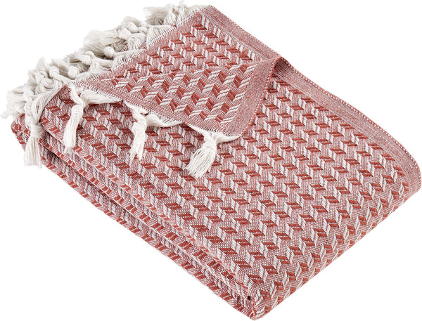 Изображение товара Покрывало METEOR Devone с бахромой 200x230 (12309 терракотовый)
