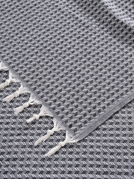 Изображение товара Покрывало METEOR Devone с бахромой 200x230 (12309 черный)