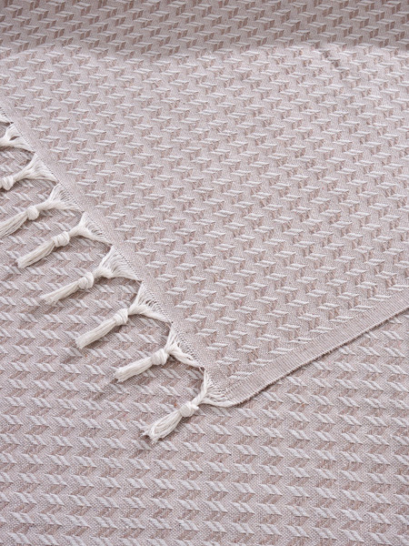 Изображение товара Покрывало METEOR Devone с бахромой 200x230 (12309 бежевый)