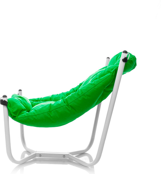 Изображение товара Комплект кресел садовых M-Group Чил / 29360104 (2шт, белый/зеленая подушка)