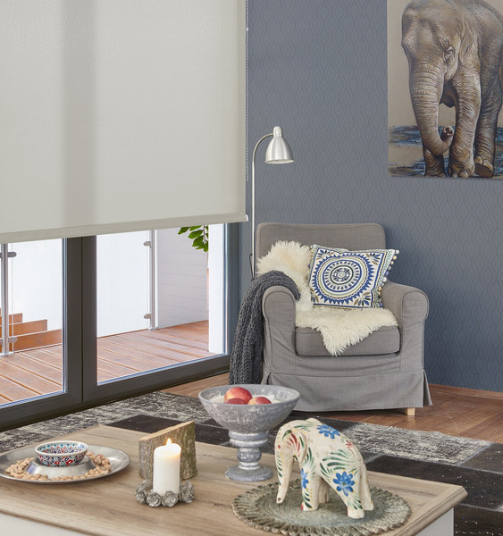 Изображение товара Рулонная штора Delfa Сантайм Уни СРШ-01 МЭД125 (57x215, серый)