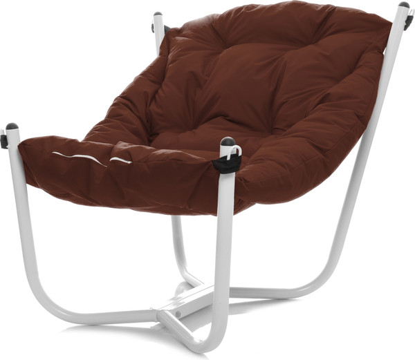 Изображение товара Комплект кресел садовых M-Group Чил / 29360105 (2шт, белый/коричневая подушка)